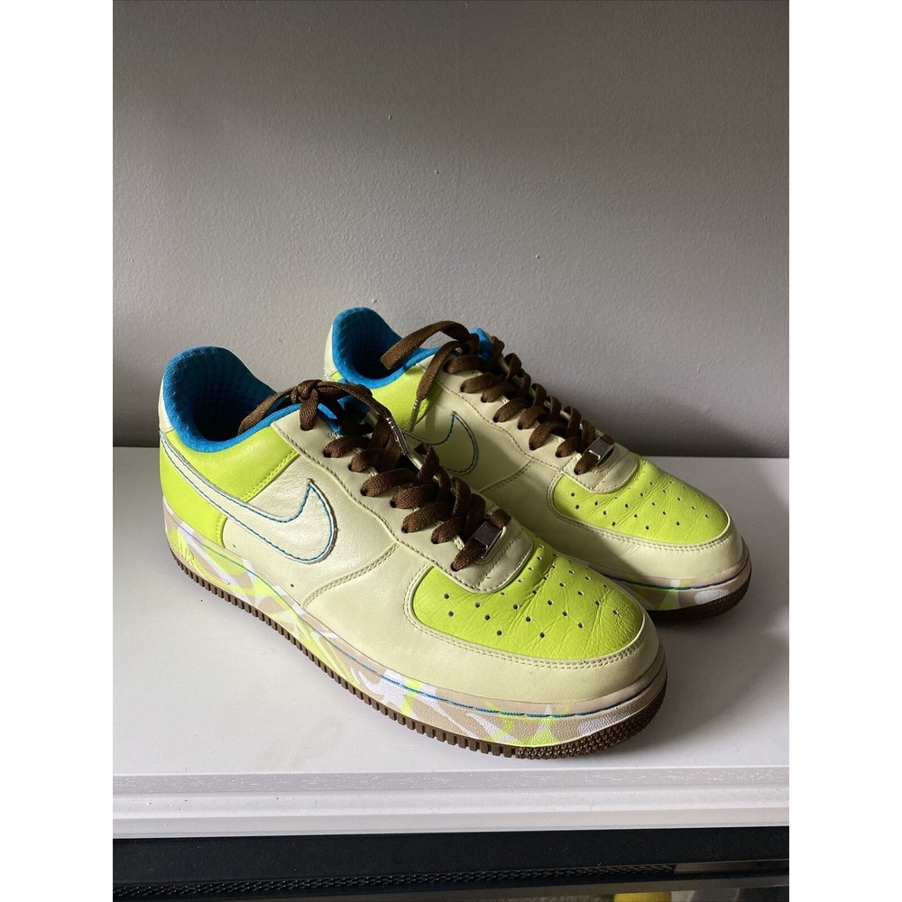 Nike Air Force 1 Premium '07 Swirl White Lime 9.5M/ 11W DS 2007 AUTHENTIC
